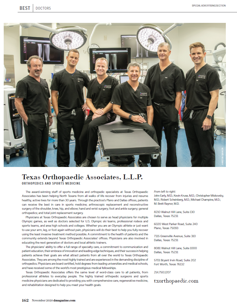D Magazine D Best Orthopedic Doctors Picture — M. Brett Raynor, MD